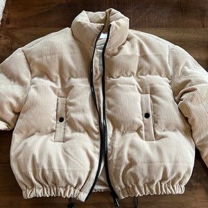 Cropped Funnel Neck Puffer